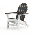 Sedia Adirondack reclinabile 80 x 90 x 98 cm in materiale composito marrone e bianco da esterno