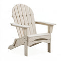 Sedia Adirondack 80 x 90 x 100 cm in legno beige pieghevole da esterno