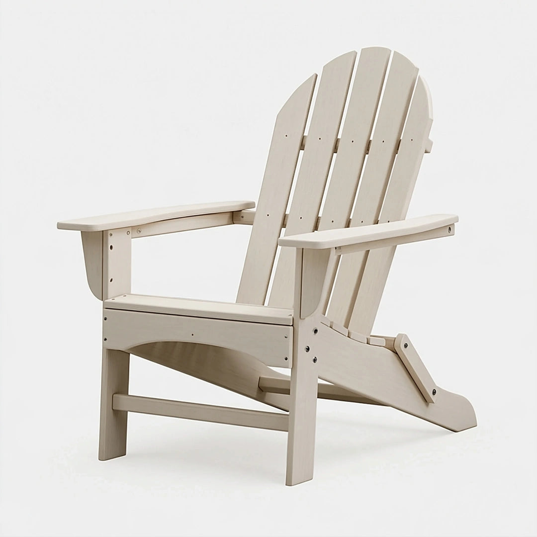 Sedia Adirondack 83 x 80 x 95 cm in legno beige reclinabile da esterno